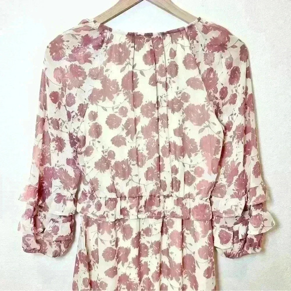 Simply Vera Vera Wang Ruffled Chiffon Drop-Waist Dress Size XS - Picture 10 of 14